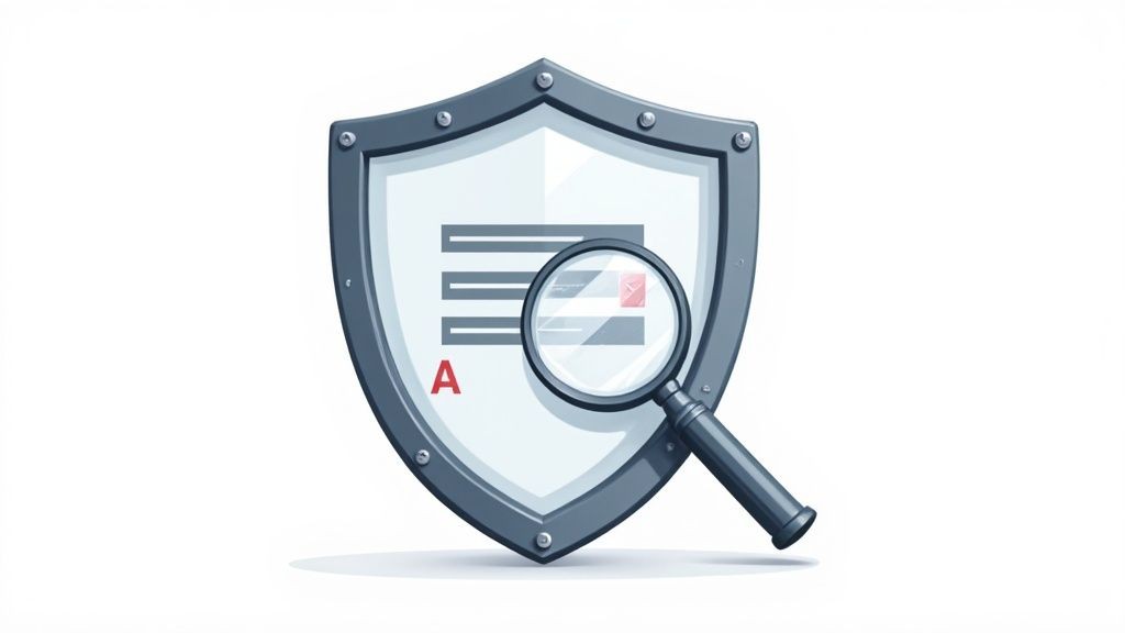 A digital lock and key with binary code in the background, symbolizing digital security and code transparency.