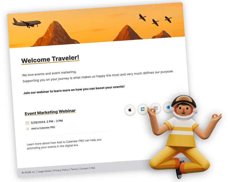 Add to Calendar PRO - Landingpages